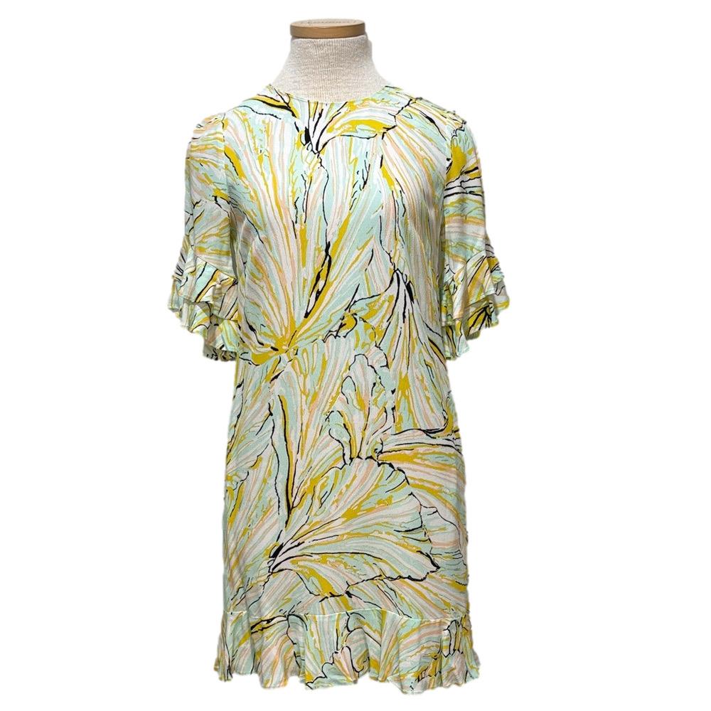 Diane Von Furstenberg sz XS tulip shell lagoon sheath dress NWT